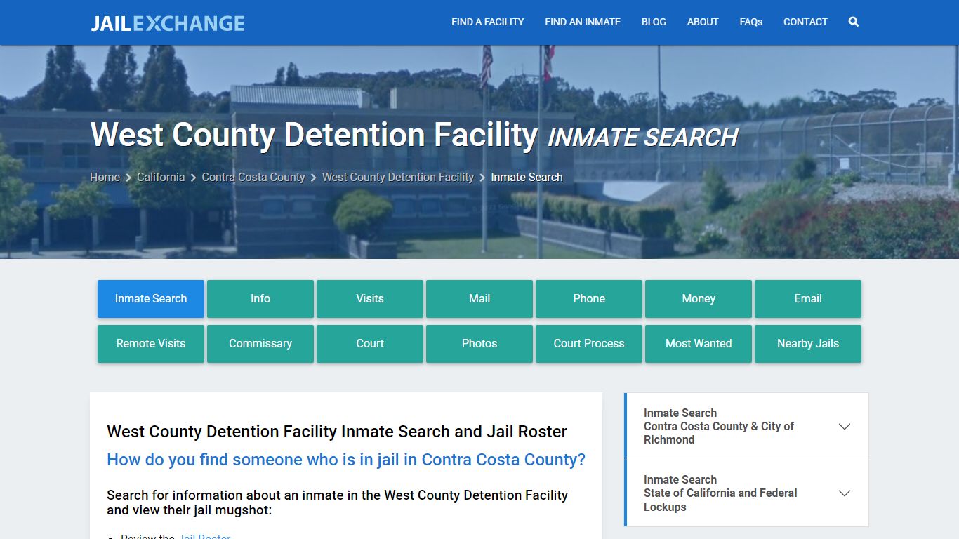 West County Detention Facility Inmate Search - Jail Exchange